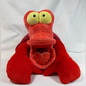 Disney Pillow Pet Sebastian Crab The Little Mermaid Plush 16"